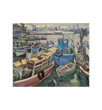 Josep Pomés Abella (1940) - NO RESERVE - Blue Port with