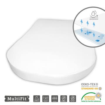 Queensbed molton matrasbeschermer - Molton beschermer, Nieuw, Wit