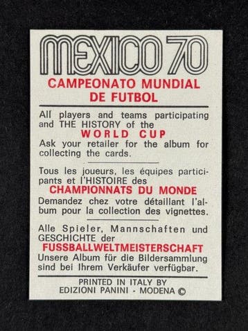 1970 Panini Mexico 70 World Cup, - Brasil: Dirceu Lopes - 1, Nieuw