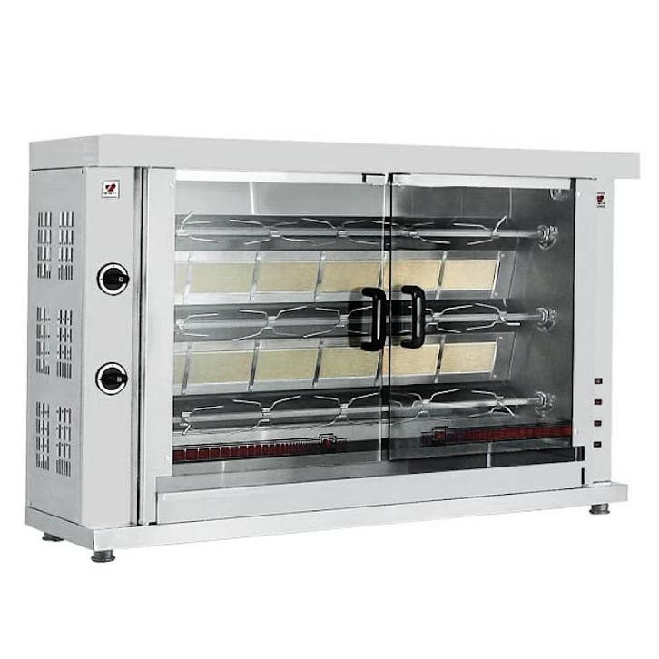 Kippengrill | 3 Spitten | Voor ca. 15 kippen | Gas |, Articles professionnels, Horeca | Équipement de cuisine, Envoi