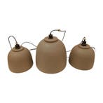 Set van 3 hanglampen betoncire look kurk look binnenkant, Ophalen of Verzenden