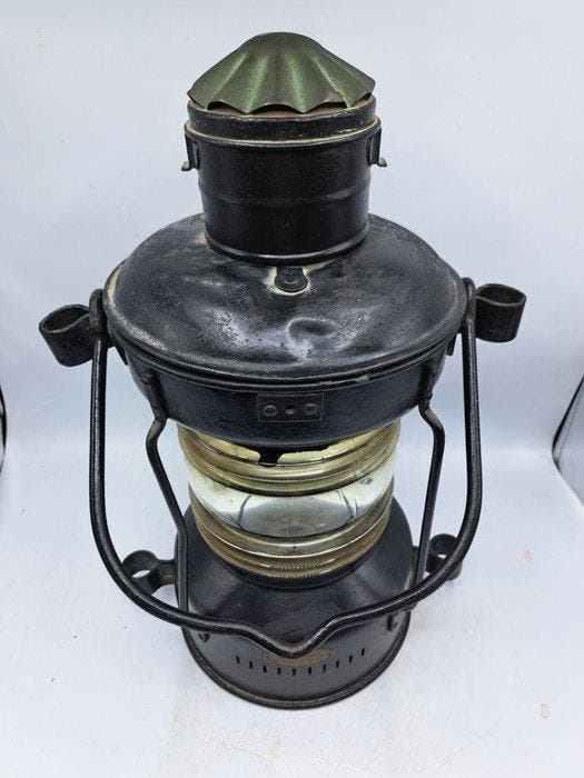 Anchor lamp - N 7259 - Cuivre, Métal, Verre, Antiquités & Art, Curiosités & Brocante