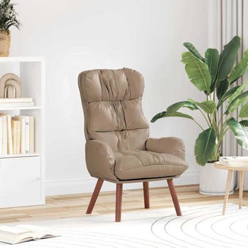 vidaXL Fauteuil Cappuccino 69 x 74 x 93 cm Kunstleer, Verzenden, Nieuw
