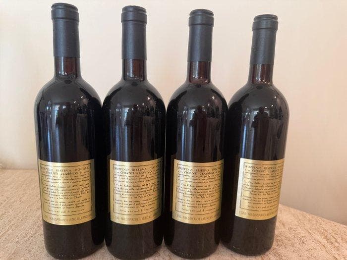 1990 Ruffino Reserva Ducale - Chianti - 4 Flessen (0.75, Collections, Vins