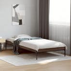 vidaXL Bedframe bewerkt hout en metaal bruin eikenkleurig, Verzenden