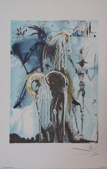 Salvador Dali (1904-1989) - Don Quichotte, Antiek en Kunst