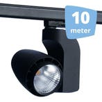 *TIP*  LED railverlichting vento zwart 10 spots + 10m rails, Ophalen of Verzenden, Nieuw