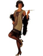 Charleston jurk goud zwart, Ophalen of Verzenden, Nieuw