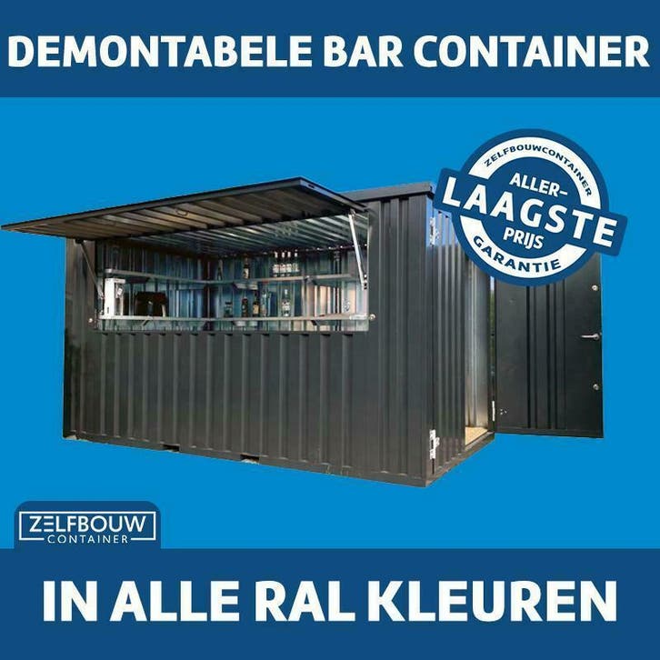 Container bar voor een LAGE PRIJS met dubbele deur!, Doe-het-zelf en Bouw, Containers, Ophalen