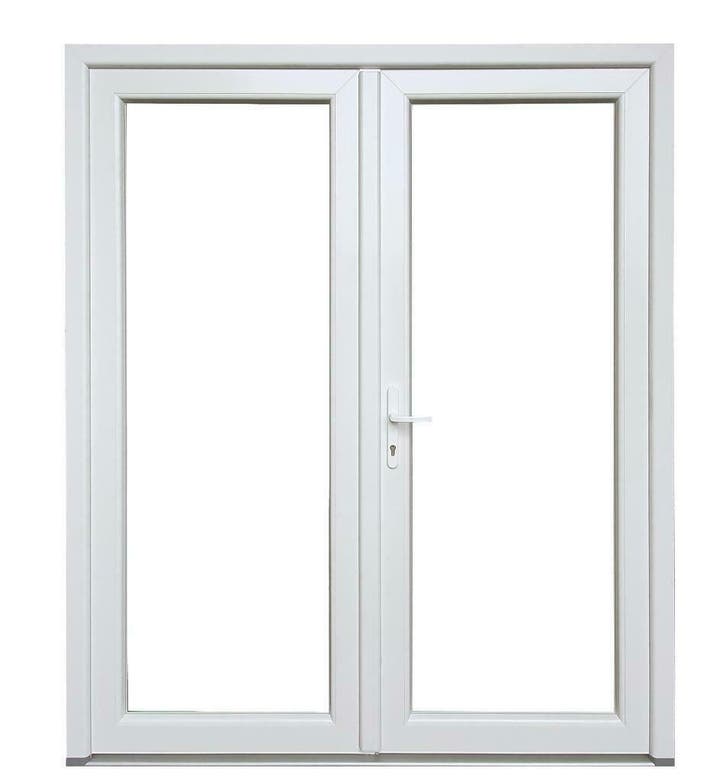 PVC Dubbele deur 180x215, 200x215 Wit en Antraciet in Stock, Bricolage & Construction, Fenêtres & Moustiquaires, Enlèvement ou Envoi