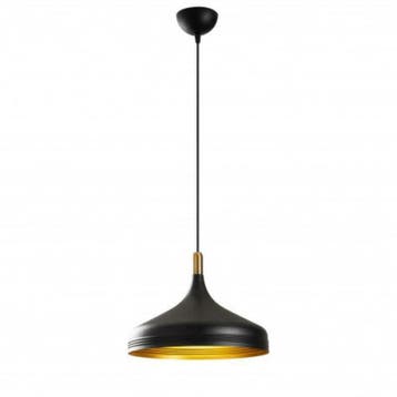 Moderne hanglamp zwart goud 36 cm | Trina, Verzenden