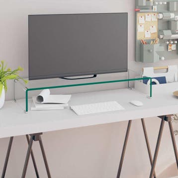 vidaXL Tv-meubel/monitorverhoger transparant 80x30x13 cm, Verzenden, Nieuw
