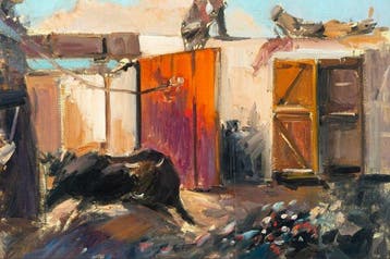 Roberto Domingo (1883-1956) - Toro bravo saliendo de los