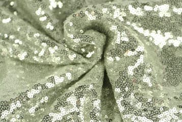 10 meter paillettenstof - Zilver - 100% polyester, Verzenden