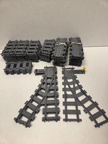 Lego Onderdelen - City - Partij trein rails in soorten 115