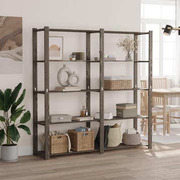 vidaXL Opbergrek 5-laags 170x38x170 cm massief grenenhout, Huis en Inrichting, Kasten | Stellingkasten, Verzenden, Nieuw