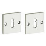 Set van twee sleutelplaatjes Bauhaus glans nikkel, Nieuw, Overige materialen