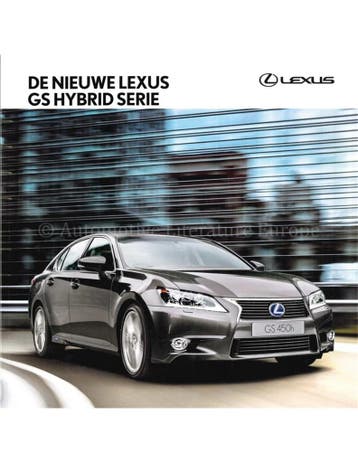 2013 LEXUS GS HYBRID BROCHURE NEDERLANDS, Nieuw