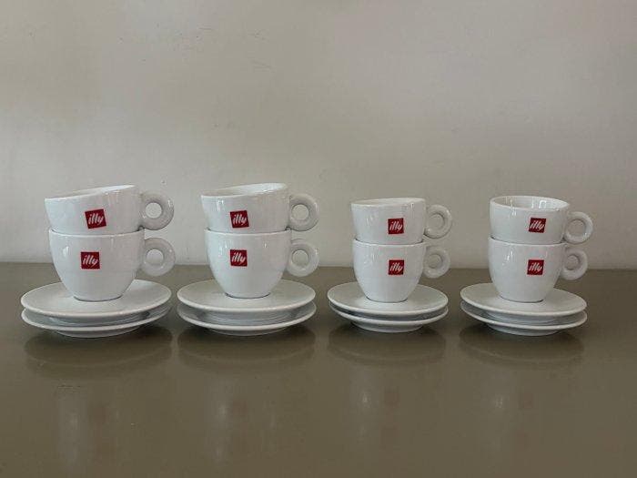 Illy Café - Matteo Thun - Kop en schotel (8) - Porselein, Antiek en Kunst, Antiek | Meubels | Tafels