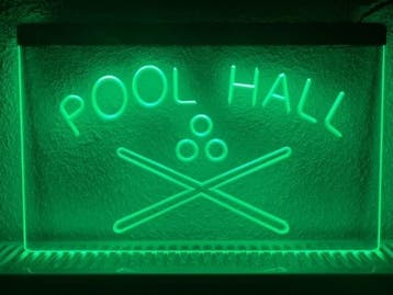 Pool hall poolen neon bord lamp LED cafe verlichting reclame, Verzenden