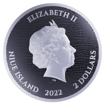 Niue. 2 Dollars 2022 1oz $2 NZD Niue Welsh Dragon Heraldic