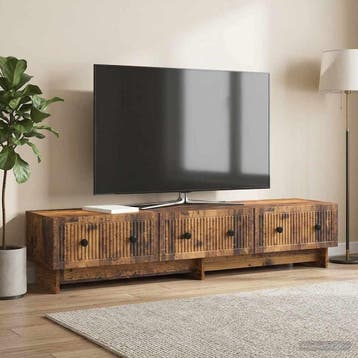vidaXL TV Kast met lade Oud hout 147 x 34,5 x 30 cm Bewerkt, Huis en Inrichting, Verzenden, Nieuw