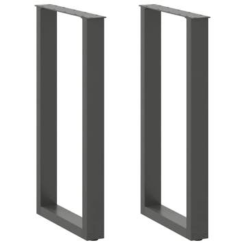 vidaXL Bartafelpoten 2 st U-vormig 40x(90-91) cm staal, Huis en Inrichting, Verzenden, Nieuw