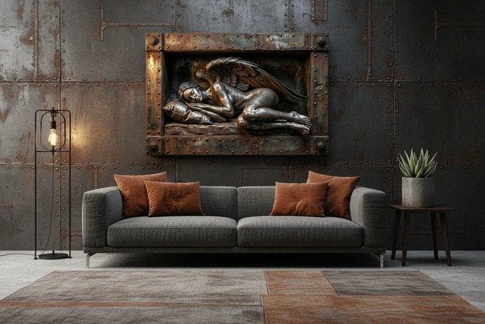 Artxlife - The Sleeping Tattooed Industrial Rusty Angel, Antiek en Kunst, Antiek | Boeken en Manuscripten