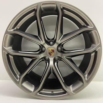 Porsche Macan II ORIGINELE 21 GT-Design Platinium met banden, Ophalen, Banden en Velgen