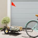 vidaXL Fietstrailer 122x53x28 cm ijzer zwart, Fietsen en Brommers, Verzenden, Nieuw