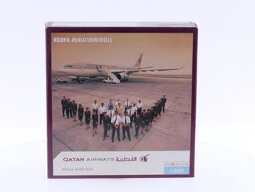 Schaal 1:500 Herpa 508537 Qatar Airways - Airbus A330-200..., Ophalen of Verzenden