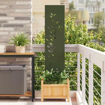 vidaXL Tuin Privacy Scherm Olijfgroen 32 x 140 cm, Collections, Posters & Affiches, Verzenden