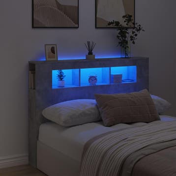 vidaXL Hoofdeinde met LED 140x18,5x103,5 cm bewerkt hout, Verzenden, Nieuw