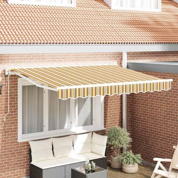 vidaXL Zonnescherm Frame Geel en Grijs 300 x 200 cm, Verzenden, Nieuw