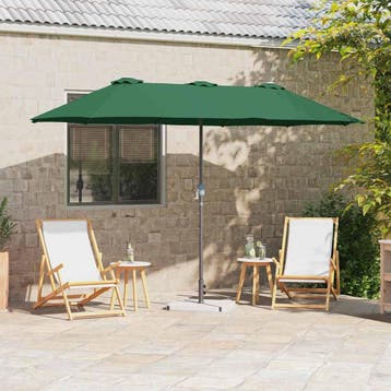vidaXL Tuinparasol 370 x 197 x 239 cm Polyester en Aluminium, Verzenden, Nieuw