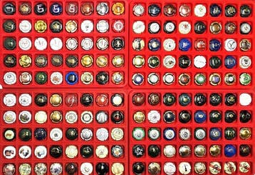 Collectie champagnecapsules - Grote partij champagnecapsules, Antiek en Kunst