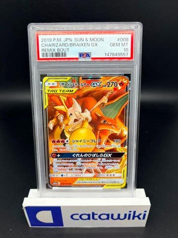 Pokémon - 1 Graded card - Charizard & Braixen GX 008/064 PSA, Nieuw