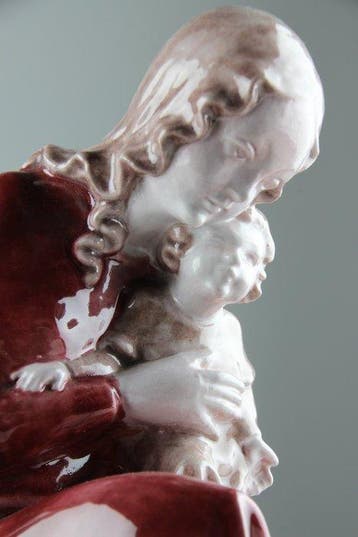 Figural - Beeldje - Madonna and Child - Keramiek