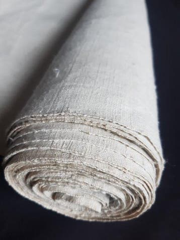 antieke grote baal linnen stof - Textiel - 650 cm - 81 cm -