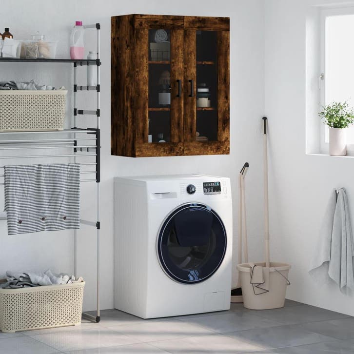 vidaXL Bovenkast 69,5x34x90 cm gerookt eikenkleurig, Maison & Meubles, Armoires | Dressoirs, Envoi