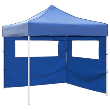 vidaXL Vouwtent met 2 wanden 3x3 m blauw, Verzenden, Nieuw