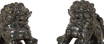 PAAR FO STONE HONDEN 19e-20e EEUW - Steen - Oriënteren -