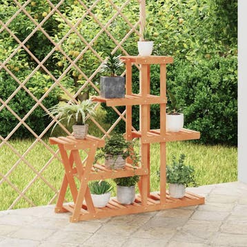 vidaXL Plantenstandaard 95x25x96 cm massief vurenhout, Verzenden, Nieuw