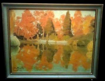 Sixto Alberti (1894-1986) - Reflejos en el Tajo (Aranjuez),