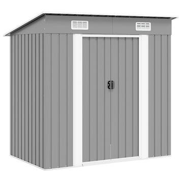 vidaXL Tuinschuur metaal grijs, Verzenden, Nieuw