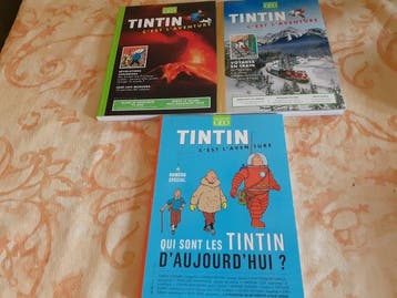 Tintin (magazine) - 8 Album, magazines + présentoire - EO -