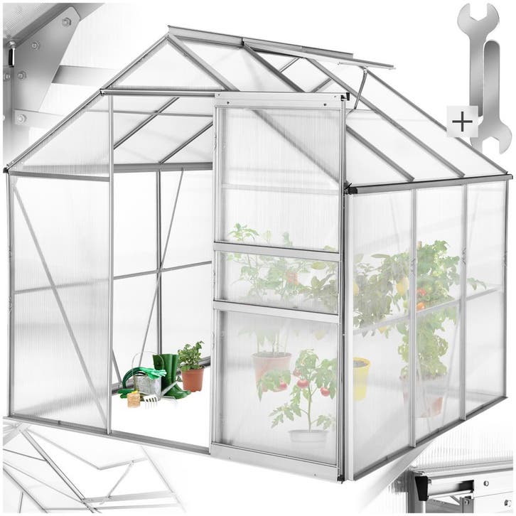Kweekkas van aluminium, uv-bestendig, 185x190x195cm, Tuin en Terras, Kweekspullen, Verzenden
