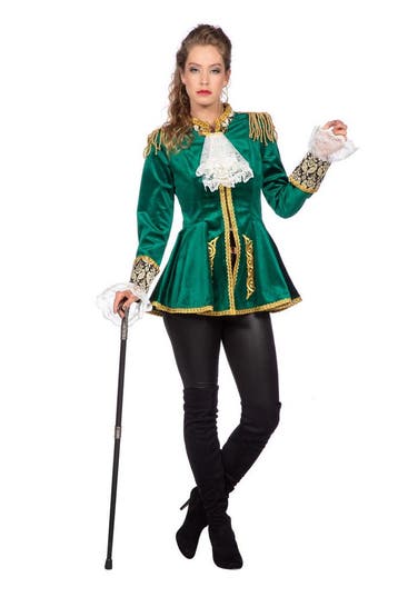 Markiezin Jas Groen Goud Dames, Kleding | Dames, Carnavalskleding en Feestkleding, Verzenden, Nieuw