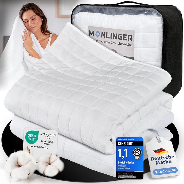 Gewichtsdeken 7kg wit | Retour deal | Slaap als een roos, Maison & Meubles, Chambre à coucher | Linge de lit, Envoi