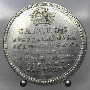 Duitsland. Karl VI. Krönungsjeton 1711, Frankfurt / Silver